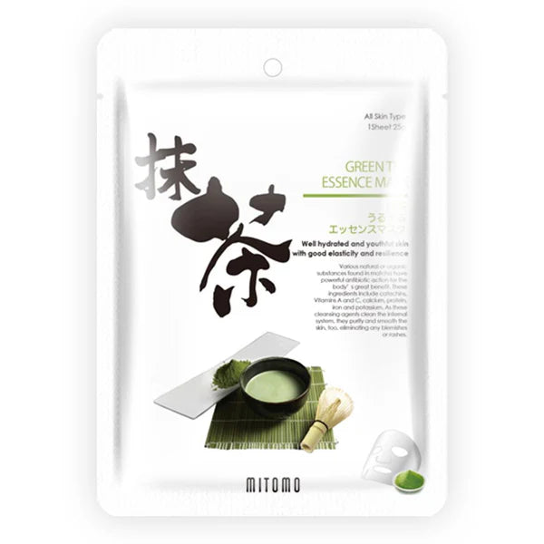 MITOMO – Green Tea Essence Mask 1pc 25gr | Murasaki Cosmetics